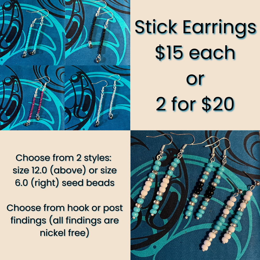 STICK EARRINGS - SIZE 6.0