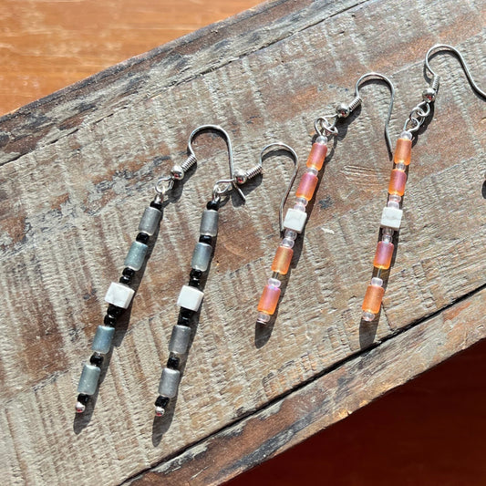 HOWLITE STICK EARRINGS